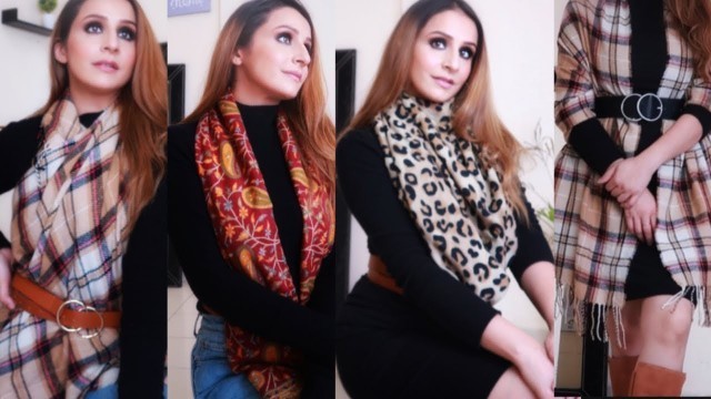 'How to Drape a Shawl/ Blanket Scarf || Easy and Simple Way