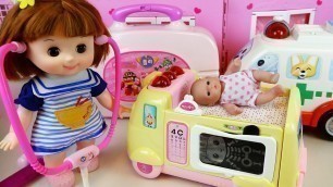'Doctor Kit and Baby doll ambulance hospital car toys play'