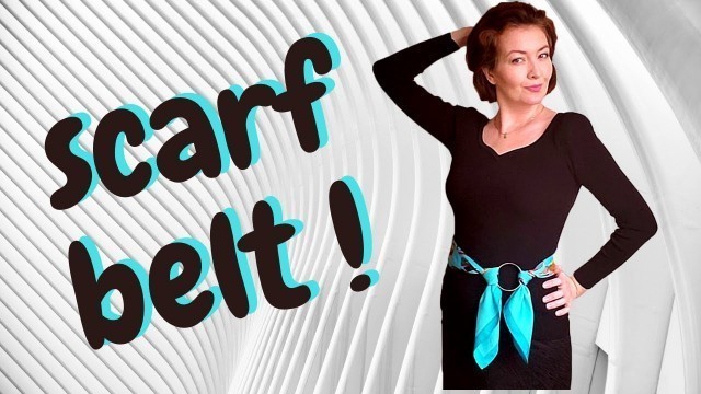 '5 ideas on how to wear your SCARF as a BELT (for dress or jeans).'