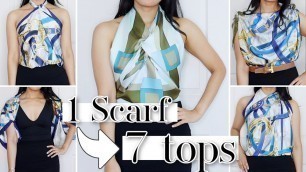 '7 Ways to wear Hermès scarf as a TOP *Actually WEARABLE* and EASY + GIVEAWAY!'