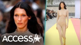 'Bella Hadid Turns Heads With See Through Runway Outfit At Paris Fashion Week'