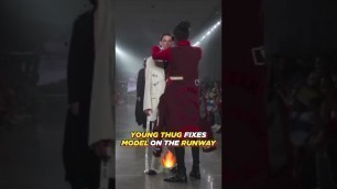 'YOUNG THUG fixes model in the middle of fashion show 