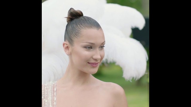 'Bella Hadid Sexy See Through Sequin Red Carpet Dress'