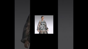 'Floral See-through 3D Dress Animation #shorts'