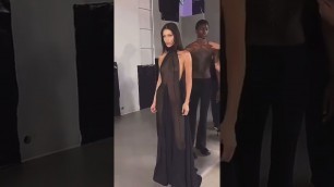 'Bella Hadid walks braless in see through dress for Ludovic de Saint Sernin at Paris Fashion Week'