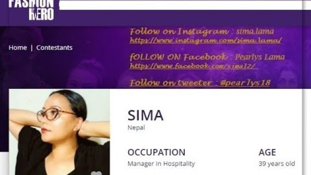 'The Fashion Hero S3 Contestant Sima Lama got votes from around the World'