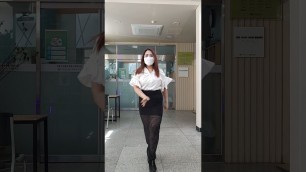 'Catwalk in a Long See-through Black Korean Made Skirt'