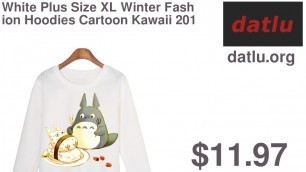 'White Plus Size XL Winter Fashion Hoodies Cartoon Kawaii 2015 Sweatshirts Comfortable Pullovers St'