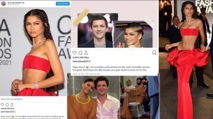 'Tom Holland GUSHES over Zendaya’s Fashion Icon Award win at 2021 CFDA Fashion  Awards'