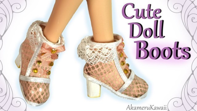 'How to: Cute Doll Boots - Sweet Lolita inspired Barbie Shoes Tutorial'