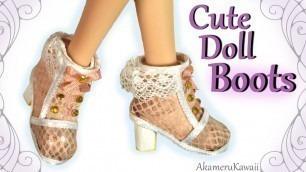 'How to: Cute Doll Boots - Sweet Lolita inspired Barbie Shoes Tutorial'