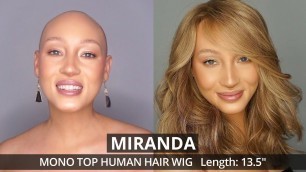'Fashion secret | Miranda blonde human hair wig backing you up'