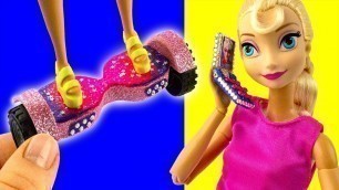 '9 DIY Barbie and Elsa Hacks & Crafts ~ Hoverboard, Shoes, Backpack, Phone etc'