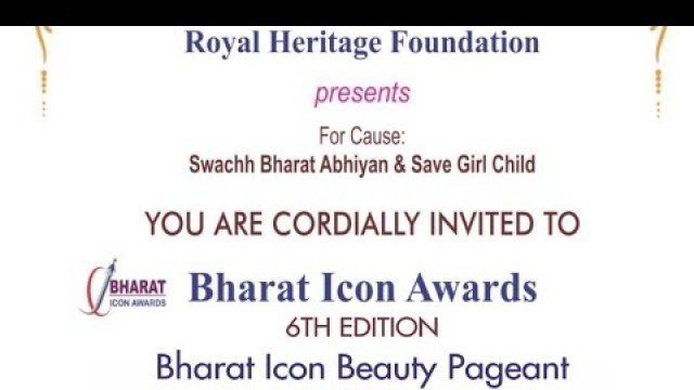 'Royal Heritage Foundation Swachh Bharat Abhiyan Save Girl Child Bharat Icon #Awards Beauty Pageant'