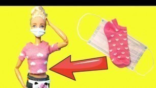 'Use SOCKS to Make BARBIE CLOTHES and DIY Barbie Doll Shoes | How to Make Doll Clothes'