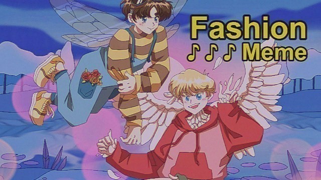 'fashion meme | origin smp but it\'s anime from the 90s'