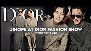 'jihope at Dior fashion show twixtor clips'