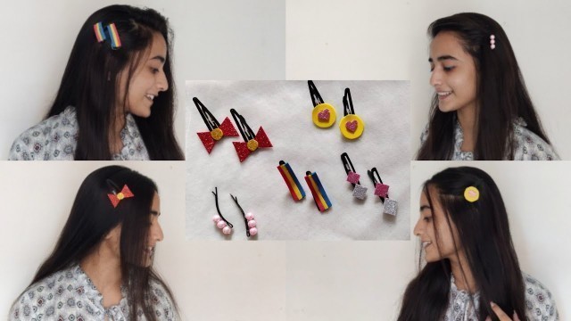 'DIY Fashion Hair Clips | Hair Accessories | Designer Hair Pin | Reuse Old Clips |Tutorial|MuskanJain'