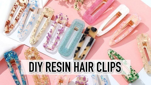 'DIY Hair Clips with resin'