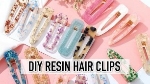 'DIY Hair Clips with resin'