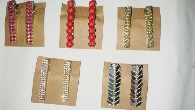 '#diy how to make handmade hair clips at home 5 design\'s at one video #smallbusinessideas'