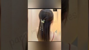 '*New Korean Crystal Butterfly Tassel Hair Clips Women Fashion Elegant Pearl Flower Small Hair Claw'