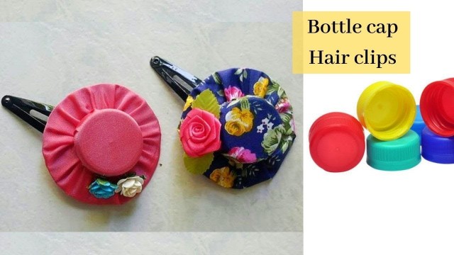 'DIY Bottle Cap Crafts / Plastic Bottle cap Hair Clips Making Idea  By Aloha Crafts'