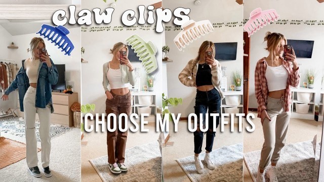 'COLORED Claw Clips PICK My Outfits For A Week Of School…'