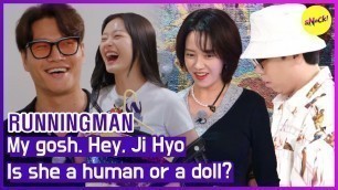 '[HOT CLIPS][RUNNINGMAN] My gosh. Hey, Ji Hyo Is she a human or a doll?(ENGSUB)'