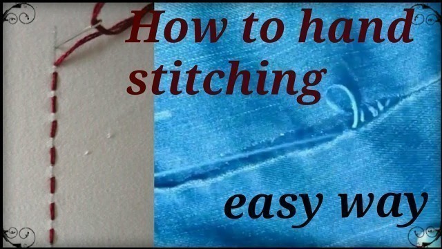 'How to hand stitching easy way in hindi //Al make fashion //'