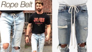 'How To Make A Rope Belt | DIY MEN\'S FASHION'