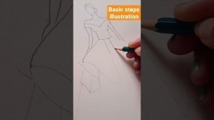 'how to make basic steps #illustration #shorts #ytshorts #fashion #short #shortvideo #pencil'