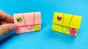 'DIY Miniature Fashion Chain Bag for Doll | How To Make Paper Bags | School Hacks'