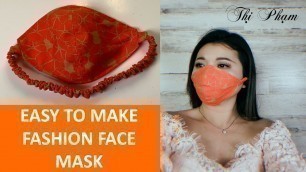 'EASY TO MAKE FASHION FACE MASK / CÁCH MAY KHẨU TRANG SÀNH ĐIỆU VÀ THỜI TRANG'