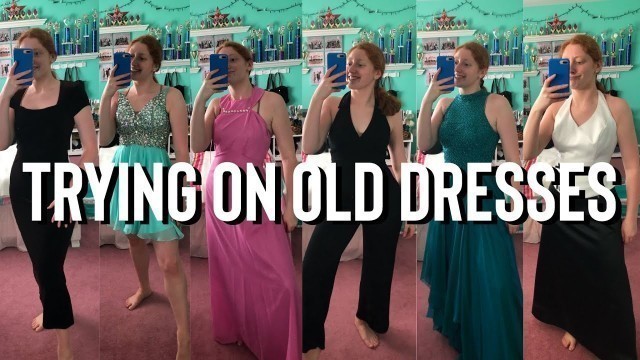 'CLEAN-OUT, DECLUTTER & TRY-ON OLD DRESSES | prom, sweet 16, fashion shows, award shows'