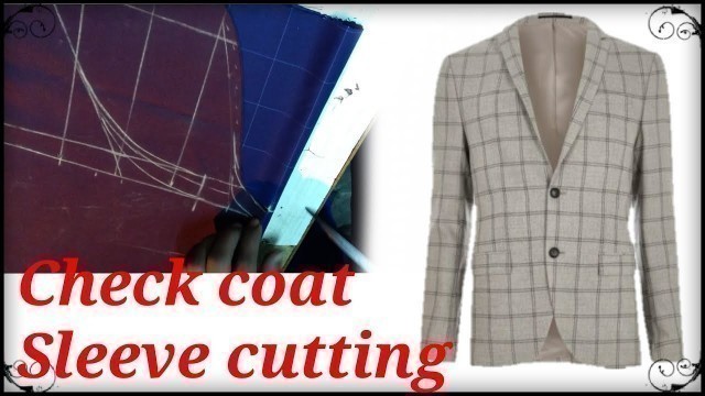 'Check coat sleeves cutting in hindi //Al make fashion //'