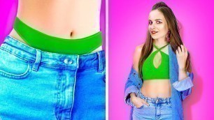 'SMART DIY CLOTHES HACKS AND IDEAS || LAST MINUTE FIXES! Easy Fashion Girly Hacks by 123 GO! Genius'