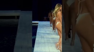 'Fashion show, beautiful girls in swimsuits, mini bikini  #shorts #girl #bikini #fashionshow #