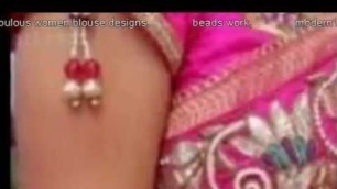 'Wedding saree blouse designs 2017 | saree blouses patterns | saree blouses cutting'