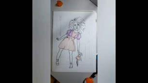 'Fashion Illustration (tutorial) cute girl Drawing Sketching tutorial  Illustration mit Marker'