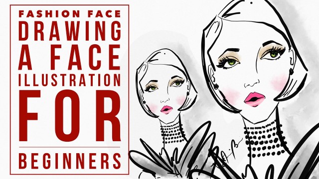 'How to Draw a Face for Beginners Fashion Illustration Tutorial on Sketches Pro App'