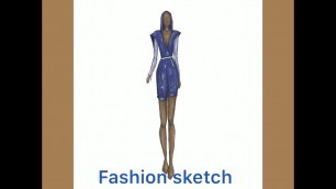'Fashion sketching for beginners. Fashion look 2.'