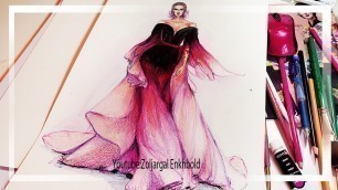 'Fashion Illustration Gown - Speed Painting'