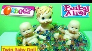 'Baby Alive and Twin Baby Doll Playing ORBEEZ - Kids Fashion Toys'