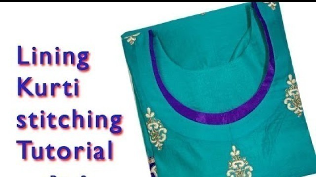 'Lining kurti cutting and stitching in Hindi EMODE'