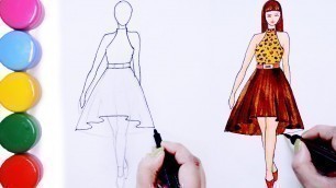 'How to Draw Barbie Dress | Step by Step Drawing Fashion Figure | Learn to Draw Barbie Fashion'