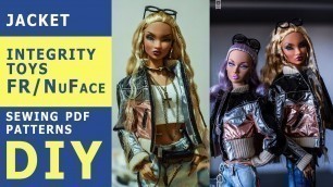'How to make JACKET for dolls Integrity Toys, Fashion Royalty, NuFace, Poppy Parker.  TUTORIAL DIY'
