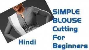'Simple blouse cutting easy for beginners hindi tutorial EMODE'