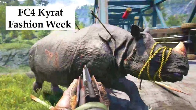 'FC4 Fashion Week: Hunt Rhino with Shotgun. Heavy Ammo Bag Crafting 4/4. Far Cry 4'