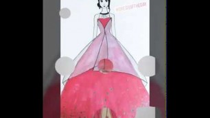 'Sketch of  dresses|easy dress sketching'